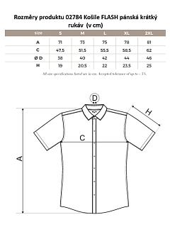 Košile FLASH pánská krátký rukáv